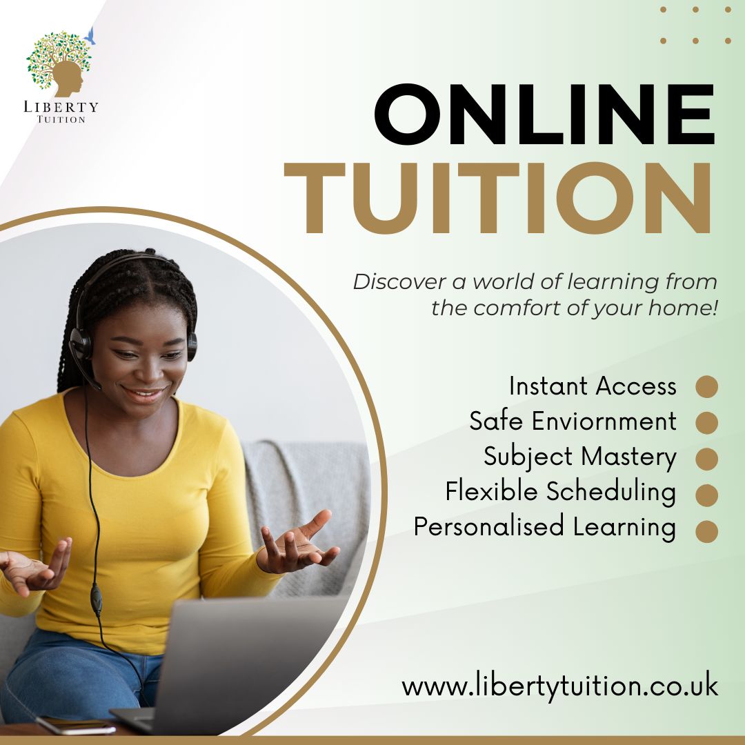 Online tuition has become increasingly popular in recent years due to the cost, convenience and accessibility it offers.
Our tutors are well trained and experienced with using online tutoring as a tool to get
Visit our website for more:

libertytuition.co.uk/services/