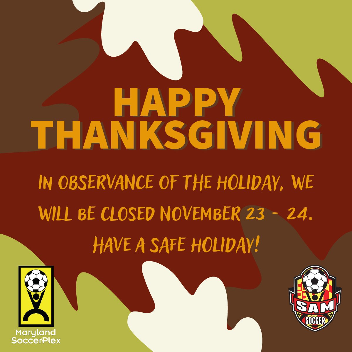 We wish you a safe and happy holiday!