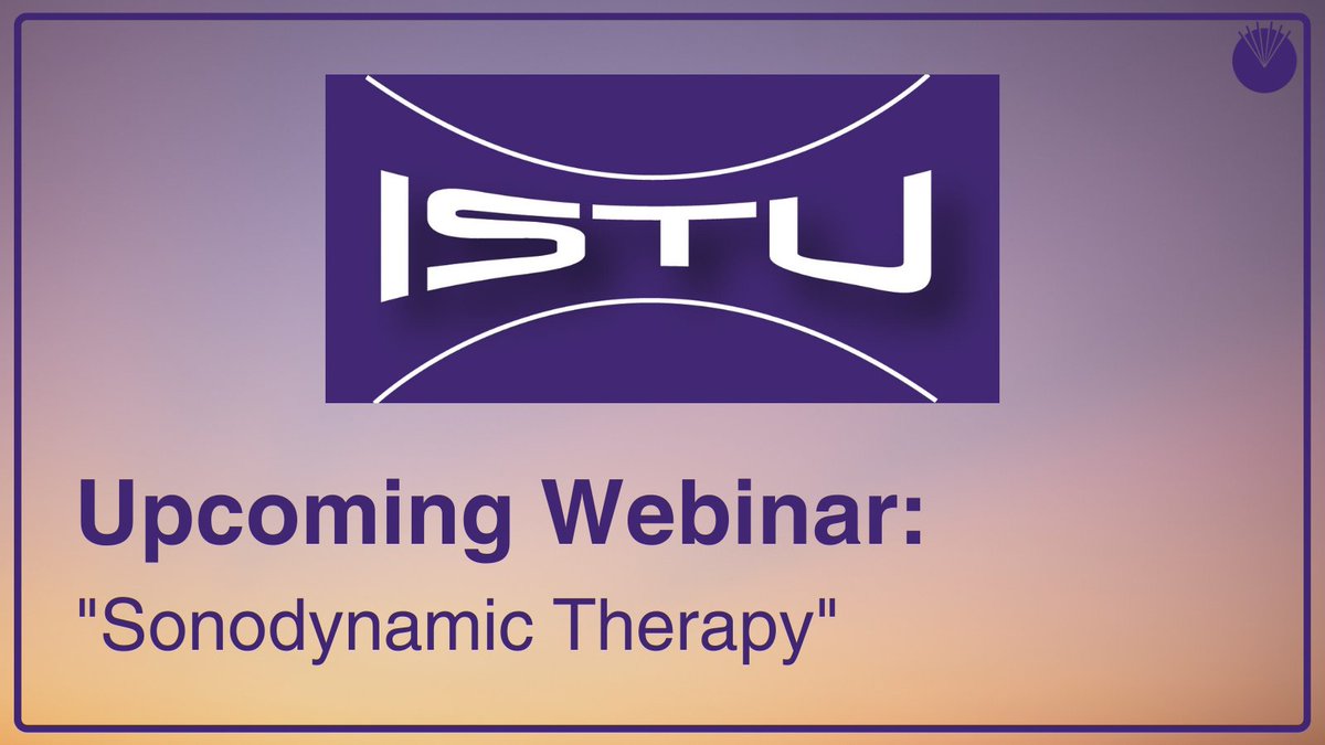 UKFUSFoundation's tweet photo. On Thurs, Nov 30, @ISTUorg will host a webinar featuring Shin-ichiro Umemura, PhD, discussing sonodynamic therapy (SDT), an emerging, #noninvasive cancer #treatment using focused ultrasound. The webinar is free and live, and registration is required: https://t.co/2CrrVLo6yV https://t.co/E9Y9d0GT25