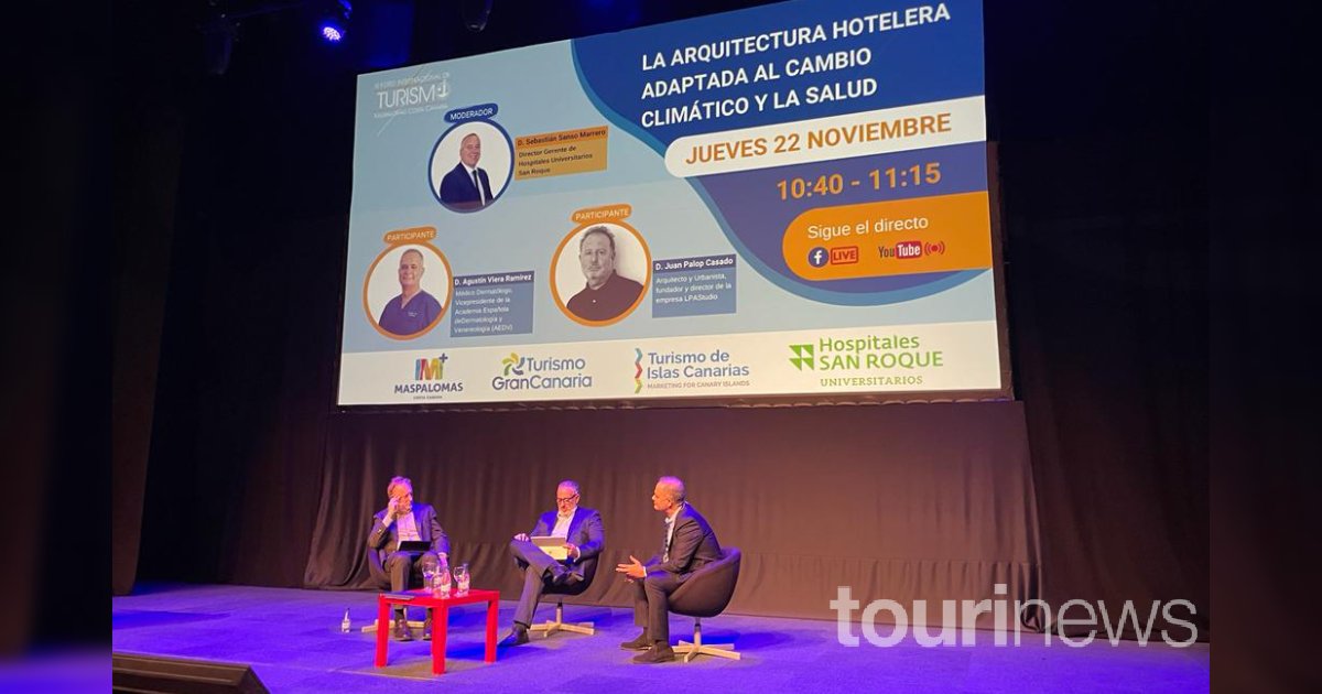touri_news's tweet photo. 👏Juan Palop Casado, Arquitecto y Urbanista, fundador y director de la empresa LPAStudio "Toca movilizarse en este contexto de #cambioclimático y empezar a repensar los destinos #turísticos como oasis de salud"
#FTMaspalomas #forodeturismo https://t.co/GVeA7mD0va