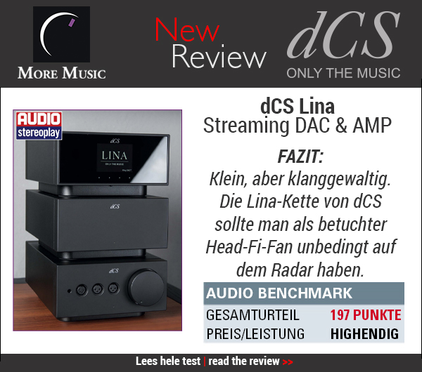 Read the full article: moremusic.nl/reviews/dcs/Li…

#Lifestyle #hifi #HighEndDAC #showtime #award #HighEndDAC #Headphones #TheAbosluteSound #streamers #HiResAudio #musiclover #streaming