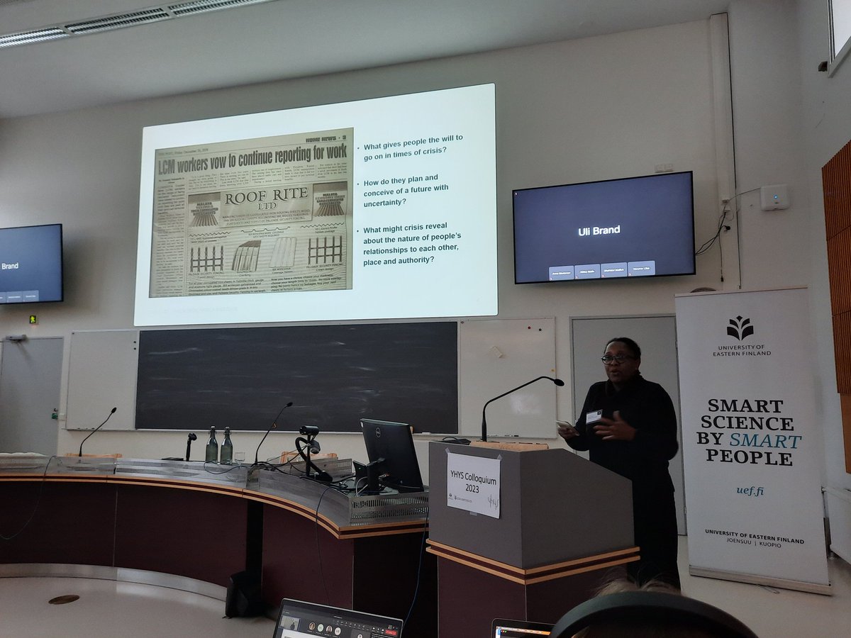 Keynote speaker Patience Mususa from Uppsala University represents political ecology and gave her talk about copper mining #Yhys2023