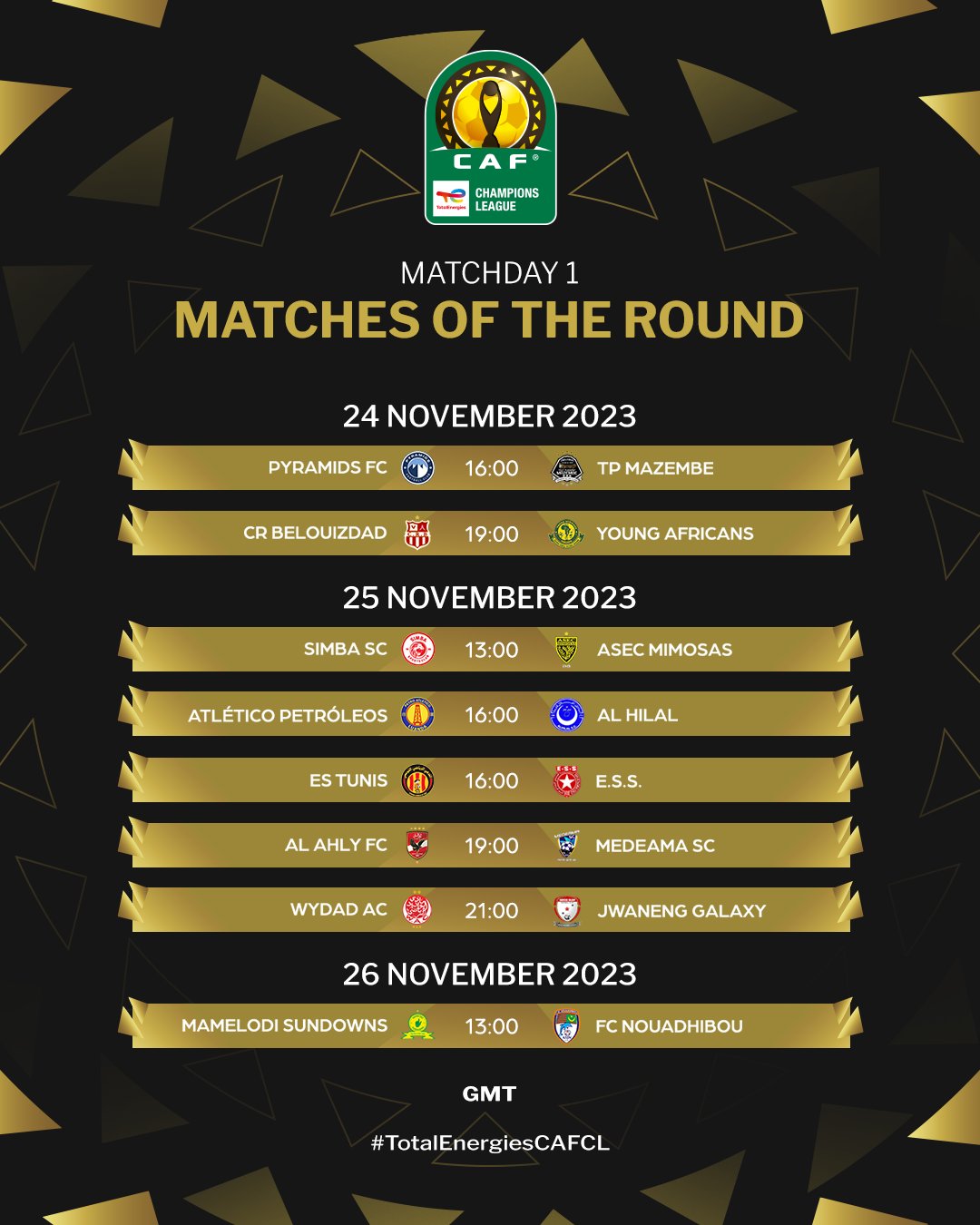 Caf champions shop league fixtures