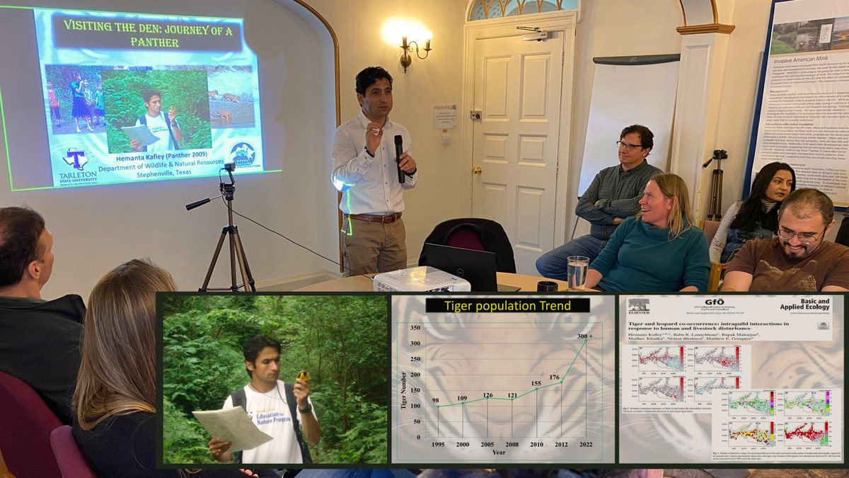 WildCRU, Oxford (@wildcru_ox) on Twitter photo WildCRU #Diploma alumnus (aka Panther) Hemanta Kafley visited yesterday & shared his inspiring career progression. From assessing #Nepalese #rhino population viability to developing #tiger conservation strategy, supervising students & establishing a <a href="/TarletonState/">Tarleton State University</a> PhD programme WildCRU #Diploma alumnus (aka Panther) Hemanta Kafley visited yesterday & shared his inspiring career progression. From assessing #Nepalese #rhino population viability to developing #tiger conservation strategy, supervising students & establishing a <a href="/TarletonState/">Tarleton State University</a> PhD programme