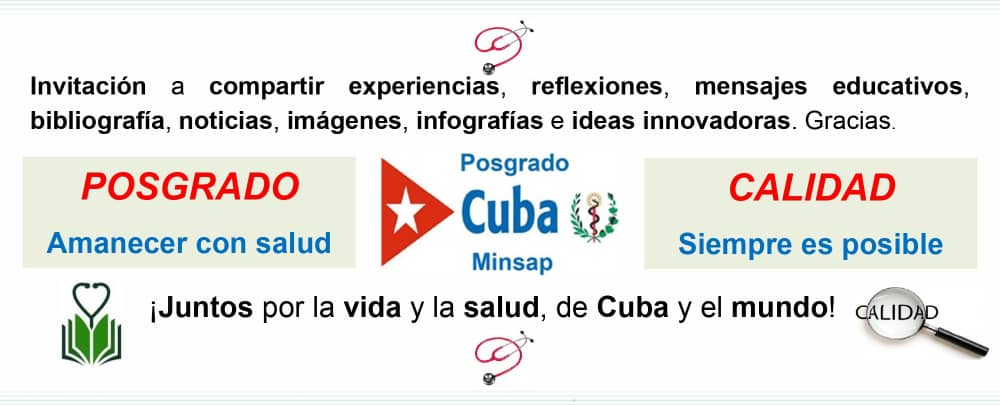En la jornada por el Día de la #medicina latinoamericana y del trabajador de la #Salud, la Dirección Nacional de #Posgrado convoca a compartir experiencias, reflexiones, mensajes educativos, bibliografía, noticias, imágenes, infografías e ideas innovadoras.
#CubaPorLaVida
