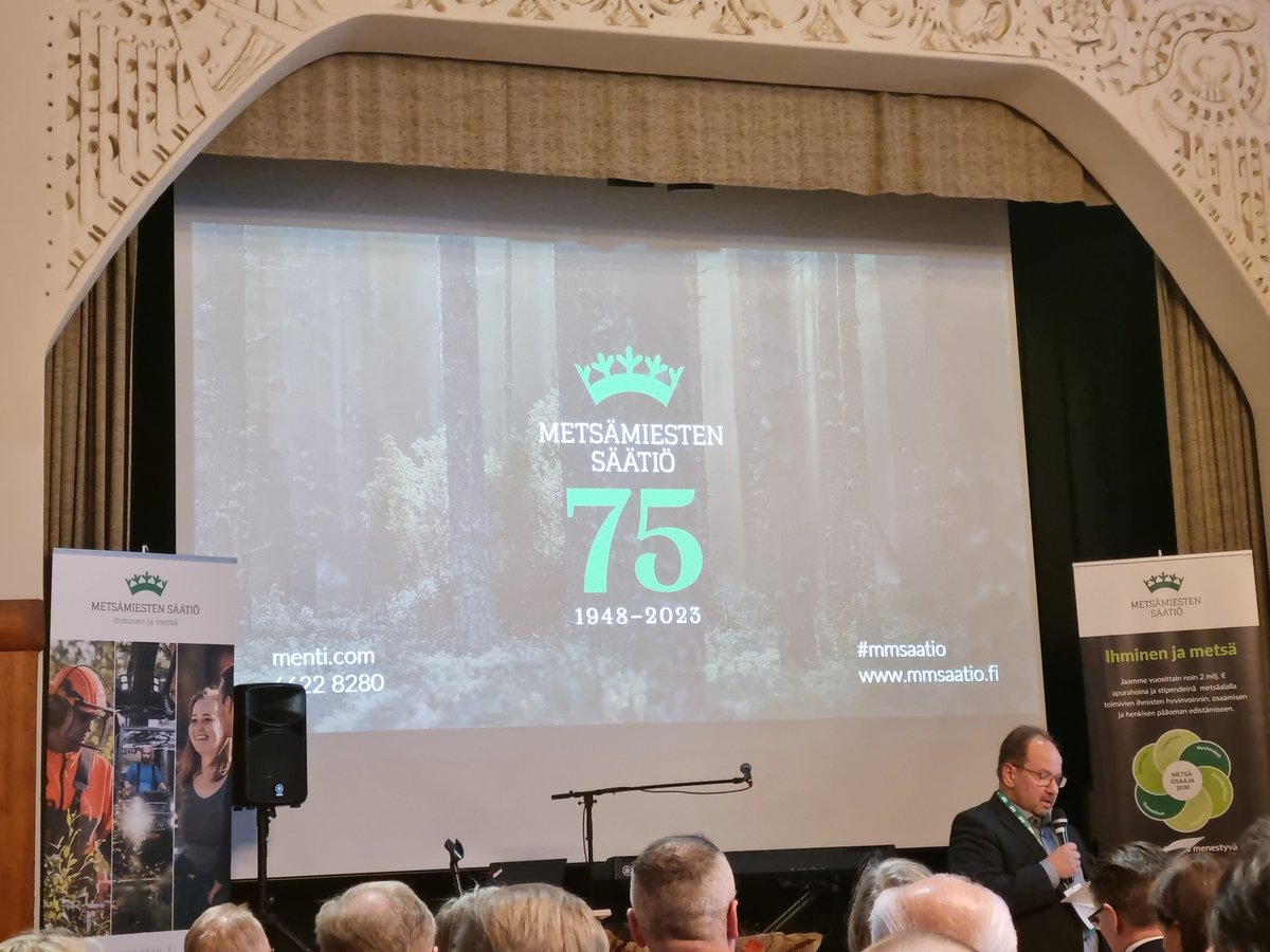 Metsäalan koulutuksen vahva tukija. Onnittelut 75-vuotiaalle! <a href="/IlariPirttila/">Ilari Pirttilä</a> <a href="/mmsaatio/">Metsämiesten Säätiö</a> <a href="/MTK_Metsa/">MTK Metsänomistajat</a>