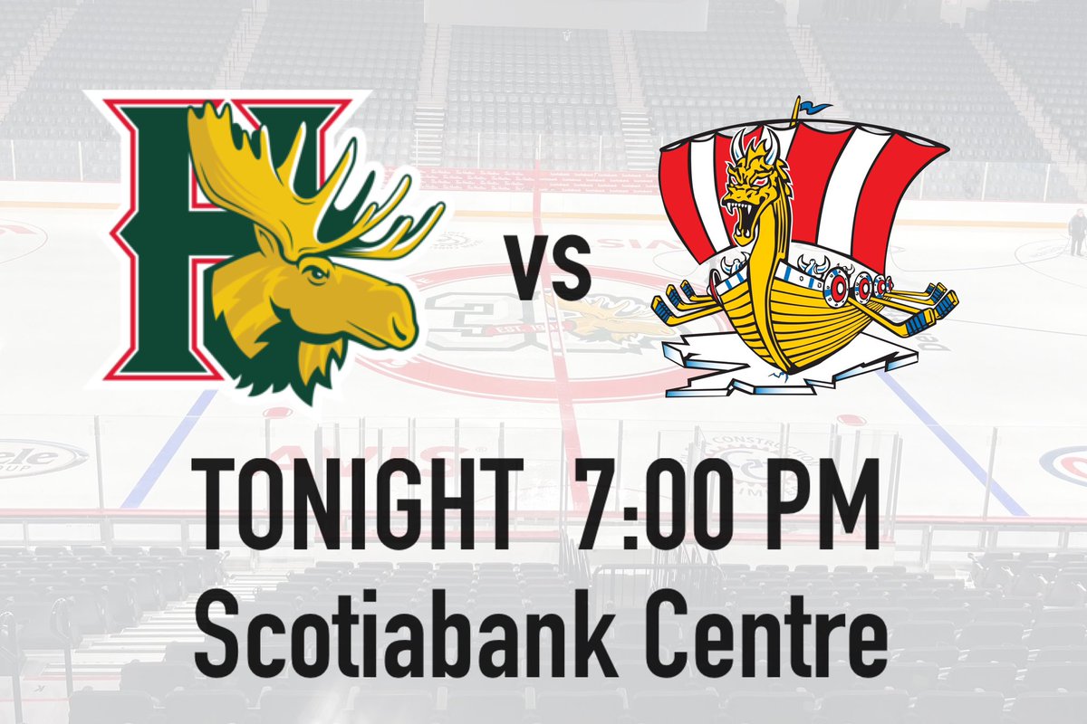 GAME DAY! It’s a battle of the top two teams in the Q as our Halifax Mooseheads host the Baie-Comeau Drakkar tonight #GoMooseGo #halifaxmooseheads #baiecomeaudrakkar #qmjhl