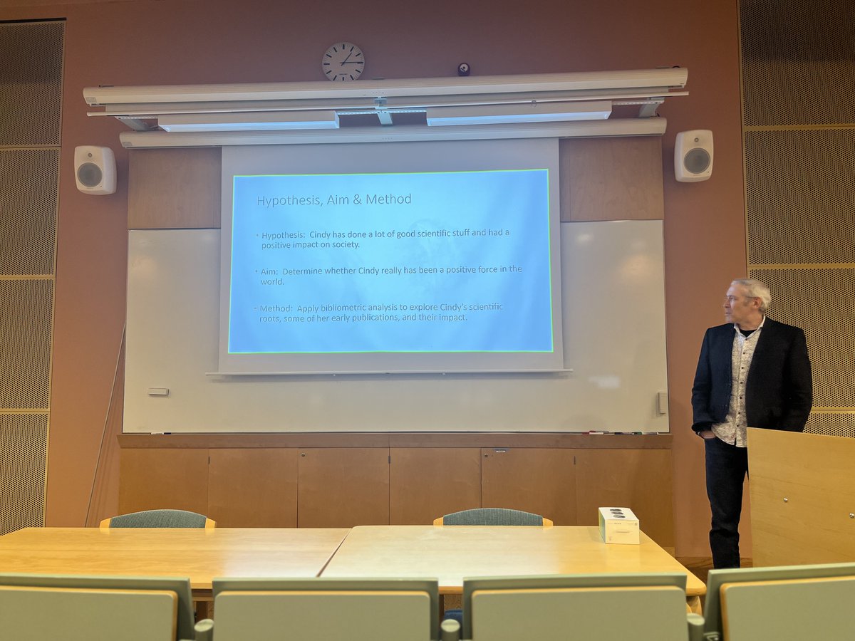 Department of Environmental Science at Sthlm Uni (@acessthlmuni) on Twitter photo Head of Department Professor Anna Sobek opened the session by thanking Professor De Wit for "always saying" to taking on challenges that benefited all.
Professor Matt MacLeod <a href="/MattMacL/">Matthew MacLeod</a> followed with a "scientific analysis" of Professor De Wit's contribution to science! Head of Department Professor Anna Sobek opened the session by thanking Professor De Wit for "always saying" to taking on challenges that benefited all.
Professor Matt MacLeod <a href="/MattMacL/">Matthew MacLeod</a> followed with a "scientific analysis" of Professor De Wit's contribution to science!