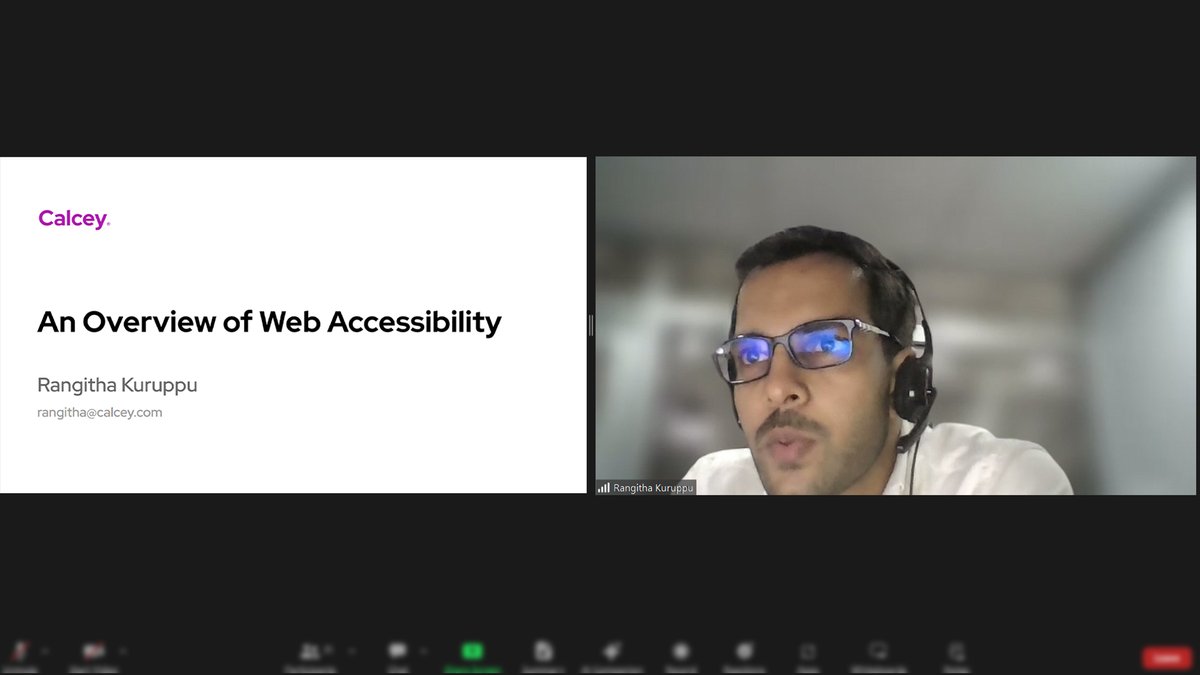 calcey's tweet photo. Rangitha Kuruppu, Tech Lead at Calcey, led an insightful tech talk where we delved into the art of creating web apps and websites that work for all users, regardless of their hardware, language, or physical limitations.
#calcey #techtalk https://t.co/uf40sNWQGl