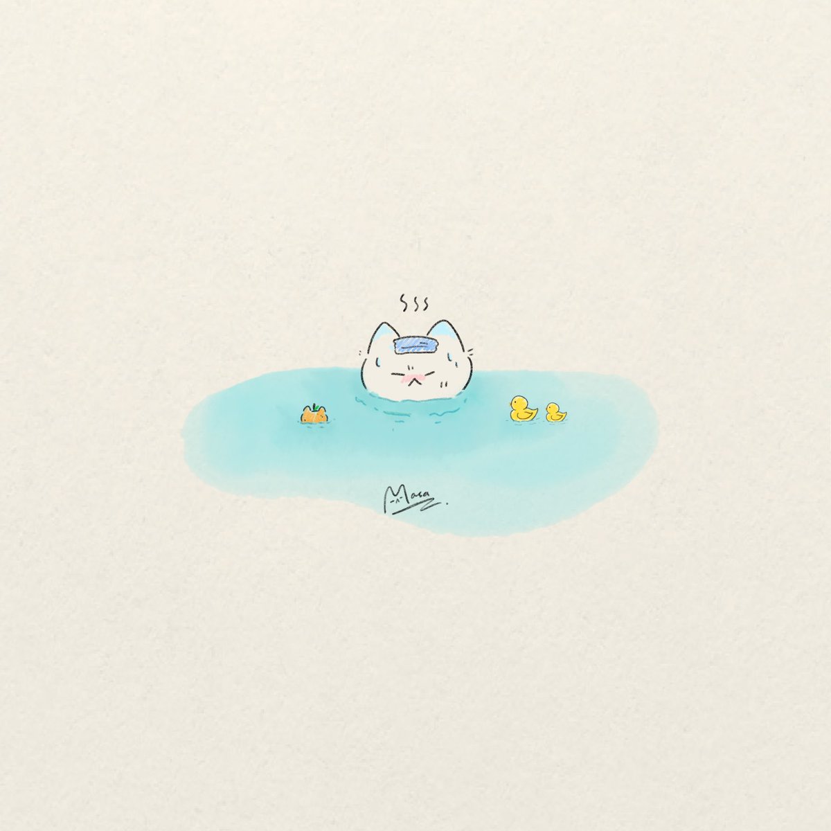 masa_nekohibi's tweet photo. 暖かく♨️

#私の作品もっと沢山の人に広がれ祭���  #ゆるいイラスト  #イラスト  #ねこ https://t.co/40OkTKg42Z