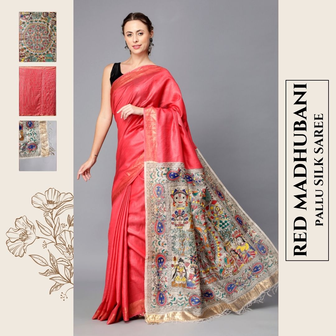 RootsTale's tweet photo. RED MADHUBANI PALLU SILK SAREE | Roots Tale

Shop Now:-  https://t.co/XYOmSLB9ot

#RootsTaleSaree #MadhubaniSilk #RedSareeLove #TraditionalElegance #SareeStyle #CulturalChic #SilkSareeMagic #IndianWeaves #EthnicFashion https://t.co/ECLFnKDiKf
