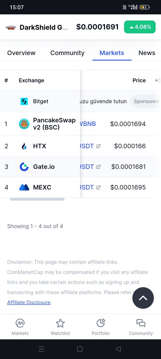 ramazankiper's tweet photo. Son 24 saat de @DarkshieldG #dks kripto piyasasına giren hacimle birlikte nasip ine düşen payı küçük küçük almaya başladı #BTC #altcoinseason #rainmakergames #starlink #Floki #Luna https://t.co/v2ISODdV6a