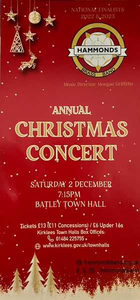 Join @hammondsband for their Annual Christmas Concert at Batley Town Hall on Saturday 2nd Dec. Full of festive favourites, what better way to get into the spirit of the season! Book tickets via the Town Halls website.