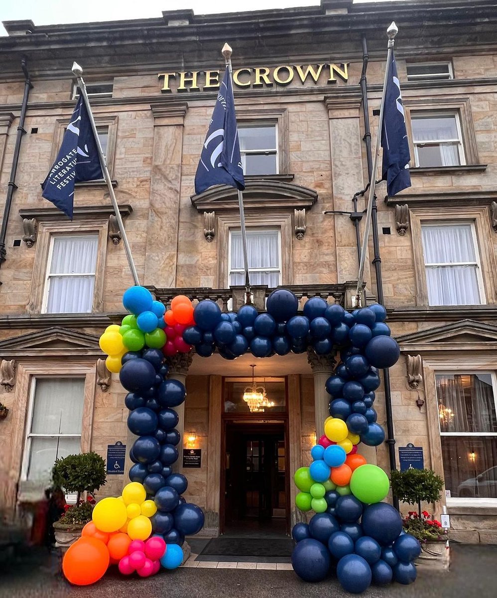 Balloon decor brings buildings to life! #Harrogate partyfeverltd.co.uk