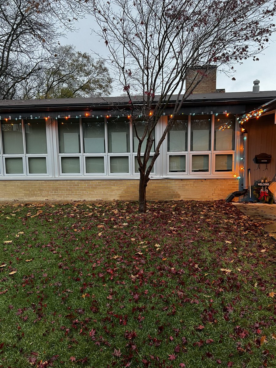 Hey my first time hanging outdoor Christmas lights went pretty good!