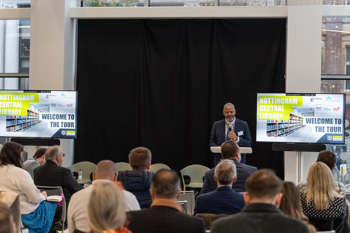 Together with @nottmpartners & @MyNottingham, we've unveiled Nottingham Central Library to 80+ industry leaders. Thanks to our panel & sponsors:@morgansindallc, @ChordConsult, @PickEverard & @Scape_Group #TeamScape