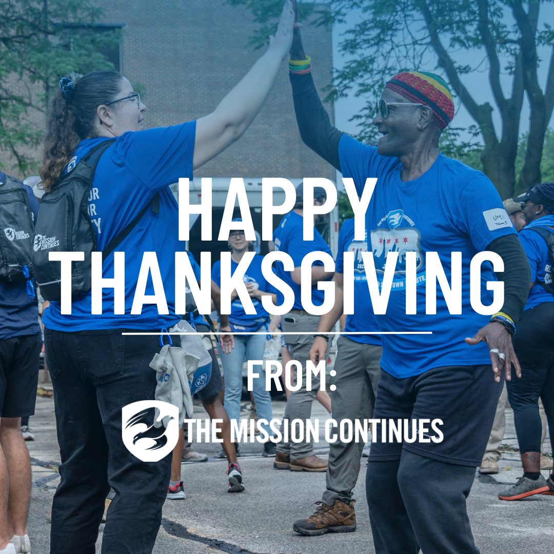 From all of us here at The Mission Continues, we wish you and yours, a happy Thanksgiving. #Thanksgiving2023