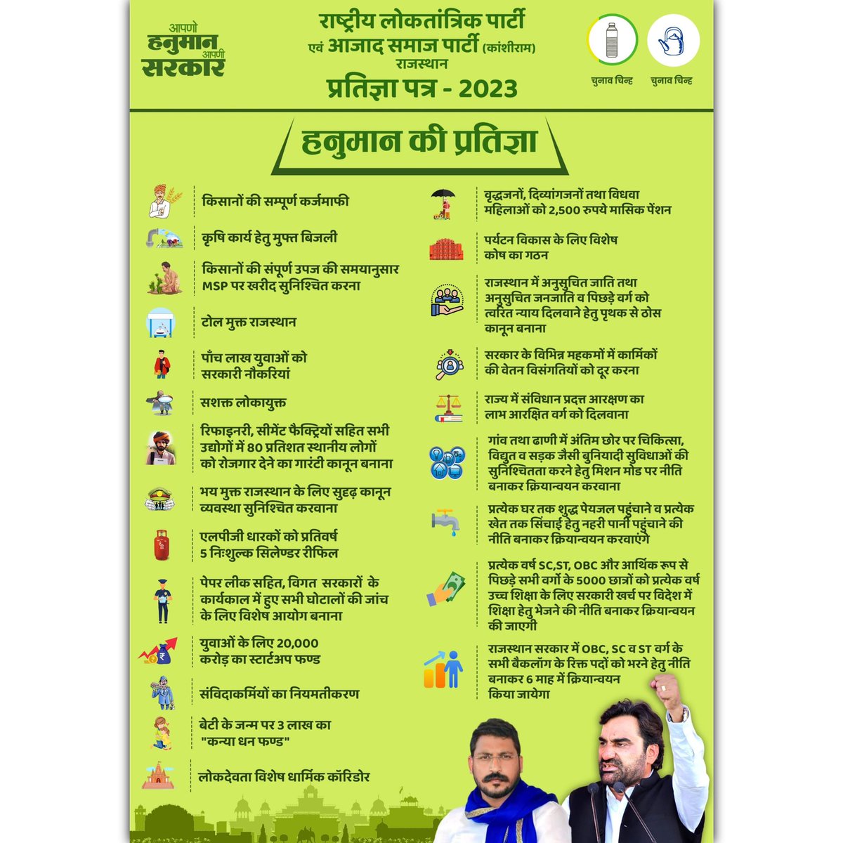 RLPINDIAorg's tweet photo. राजस्थान के नव निर्माण के लिए RLP+ASP का प्रतिज्ञा पत्र “ हनुमान की प्रतिज्ञा” ..!

#हनुमान_की_प्रतिज्ञा https://t.co/lFXHRbCxtT