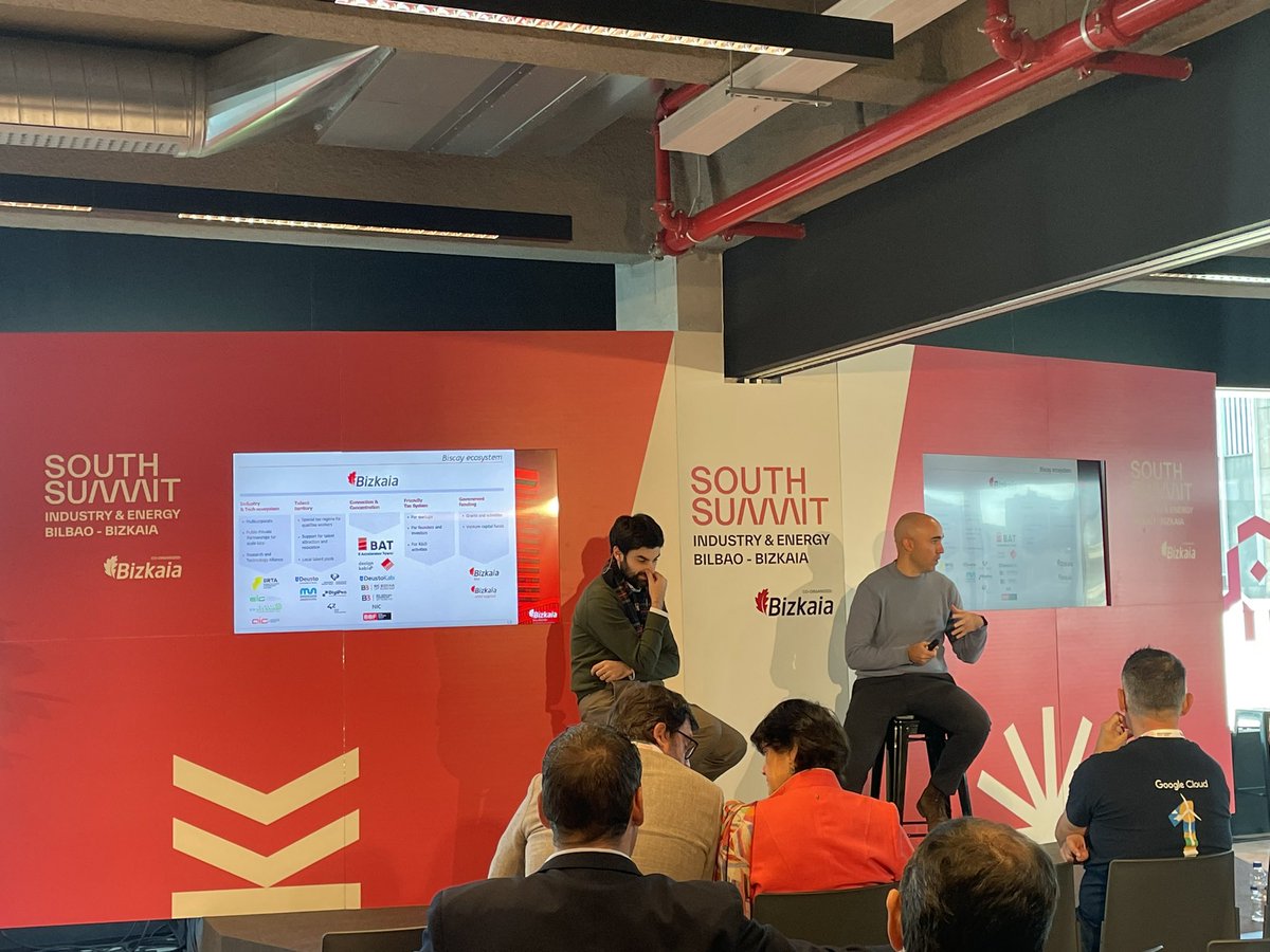 And what are the biscay opportunities for #startups? With @BizkaiaEmprende from @bizkaia and @BAT_Tower, who is welcoming us during our #SouthSummitIndustryEnergy 🚀