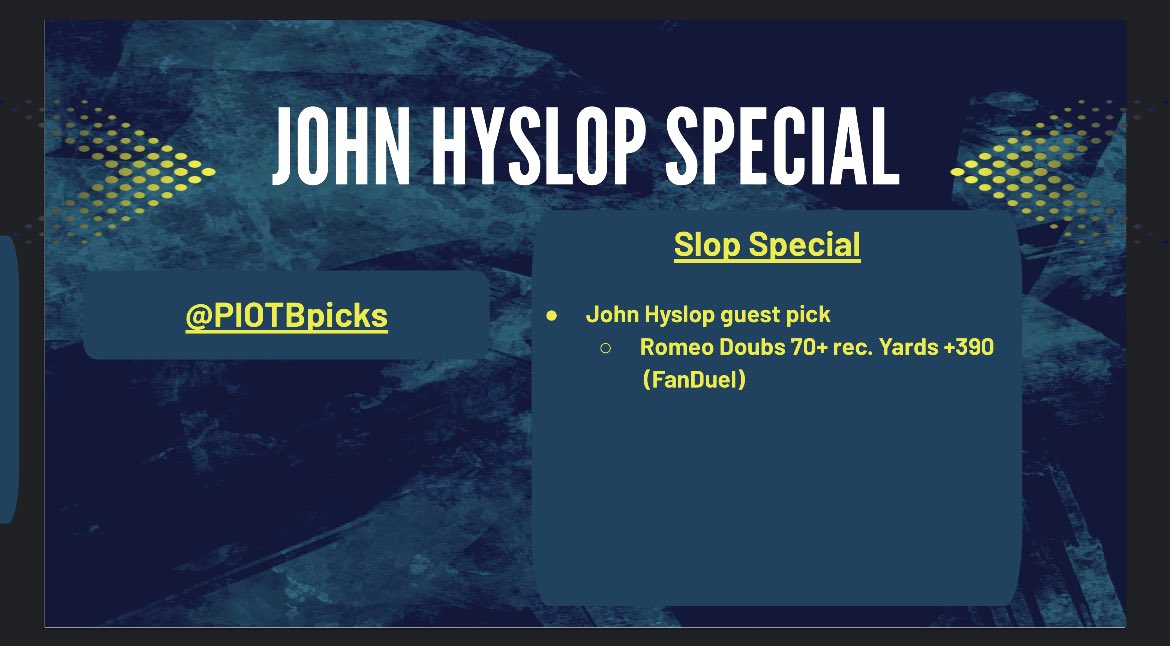 PIOTBpicks's tweet photo. 🚨🚨 THANKSGIVING SPECIAL 🚨🚨

We have a guest play from our buddy @sloprules (no chance this doesn’t hit) https://t.co/fbby3wYe9v