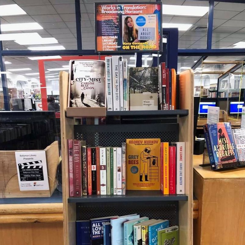 Is there anything better than a massive display of books in a library? This is in Ballymun Library where they’ve put together a display of all their books in translation in anticipation of this Saturday’s All About Books: On the Road event. Join us! Sat, 25 Nov - link in bio!