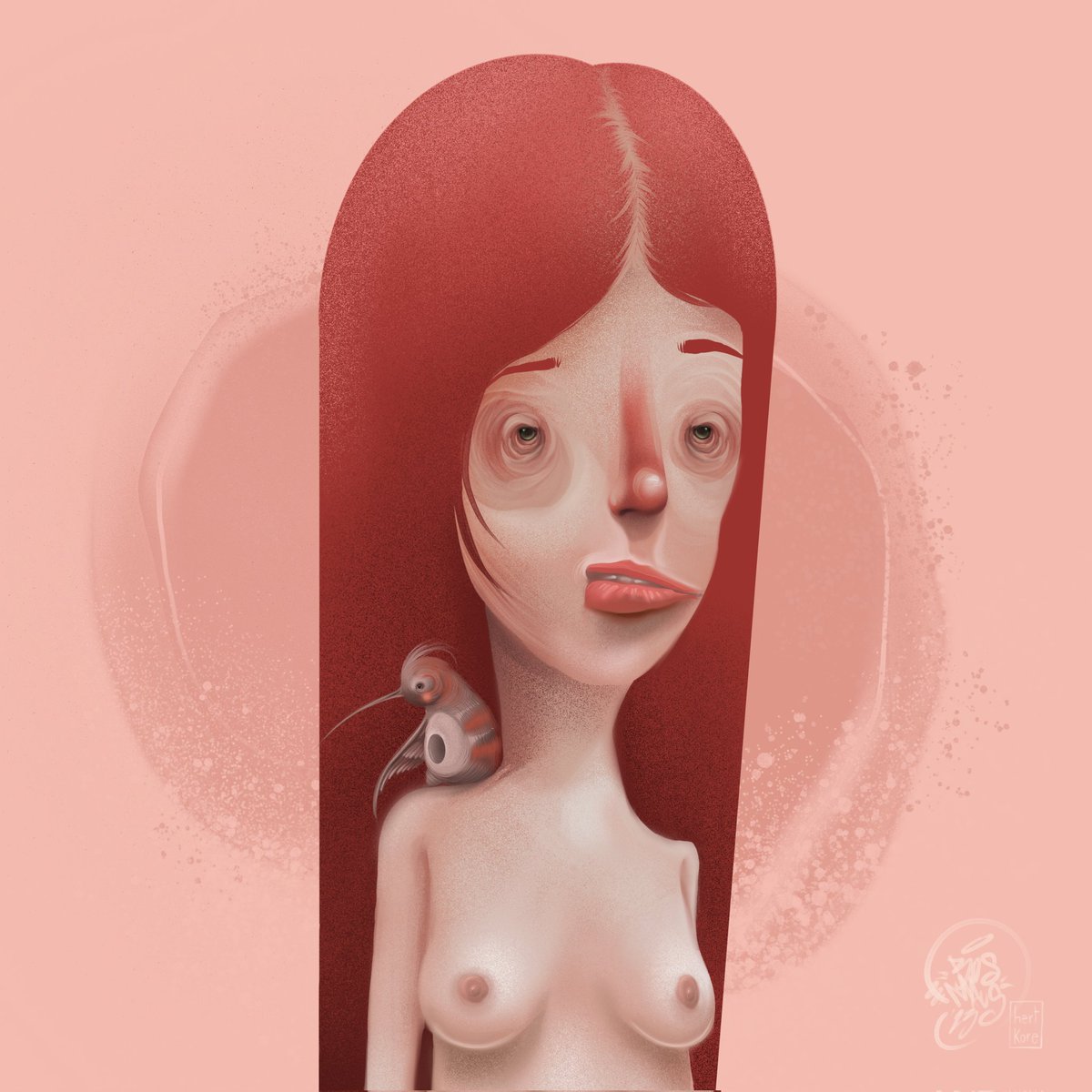 Redhead, new #digitalpainting #digitalart #illustration #newcontemporaryart #procreate