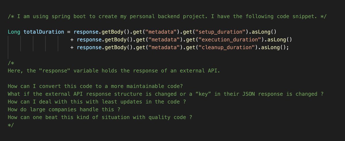 tinkcode's tweet image. Key points on how to write production quality code is discussed in the following thread 🧵
#code #programming #production #Java #python #javascript #stackoverflow #hibernate #spring #dotnet #dev #developer #software #testing #ai #js #ml #cloud #api #backend #integration