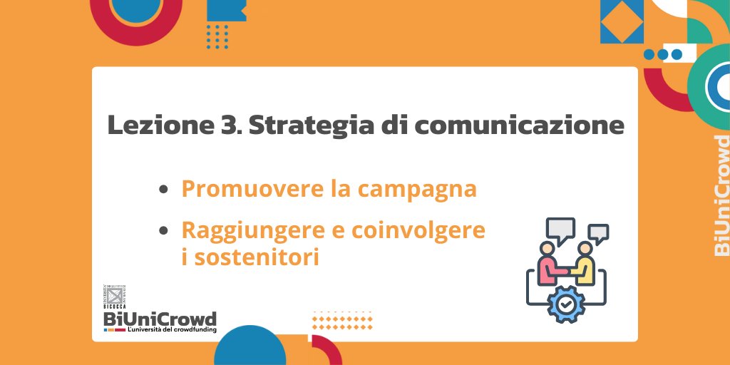unimib's tweet photo. 📢 È in arrivo il corso di formazione #BiUniCrowd!
È gratuito e aperto a tutti coloro che voglio acquisire le competenze per progettare e promuovere una campagna di #crowdfunding 
📍4, 11, 14 dicembre, con @IdeaGinger
👉 Iscriviti al corso https://t.co/nE6WOUaEY2
@BicoccAlumni https://t.co/IY3JXdhhxt