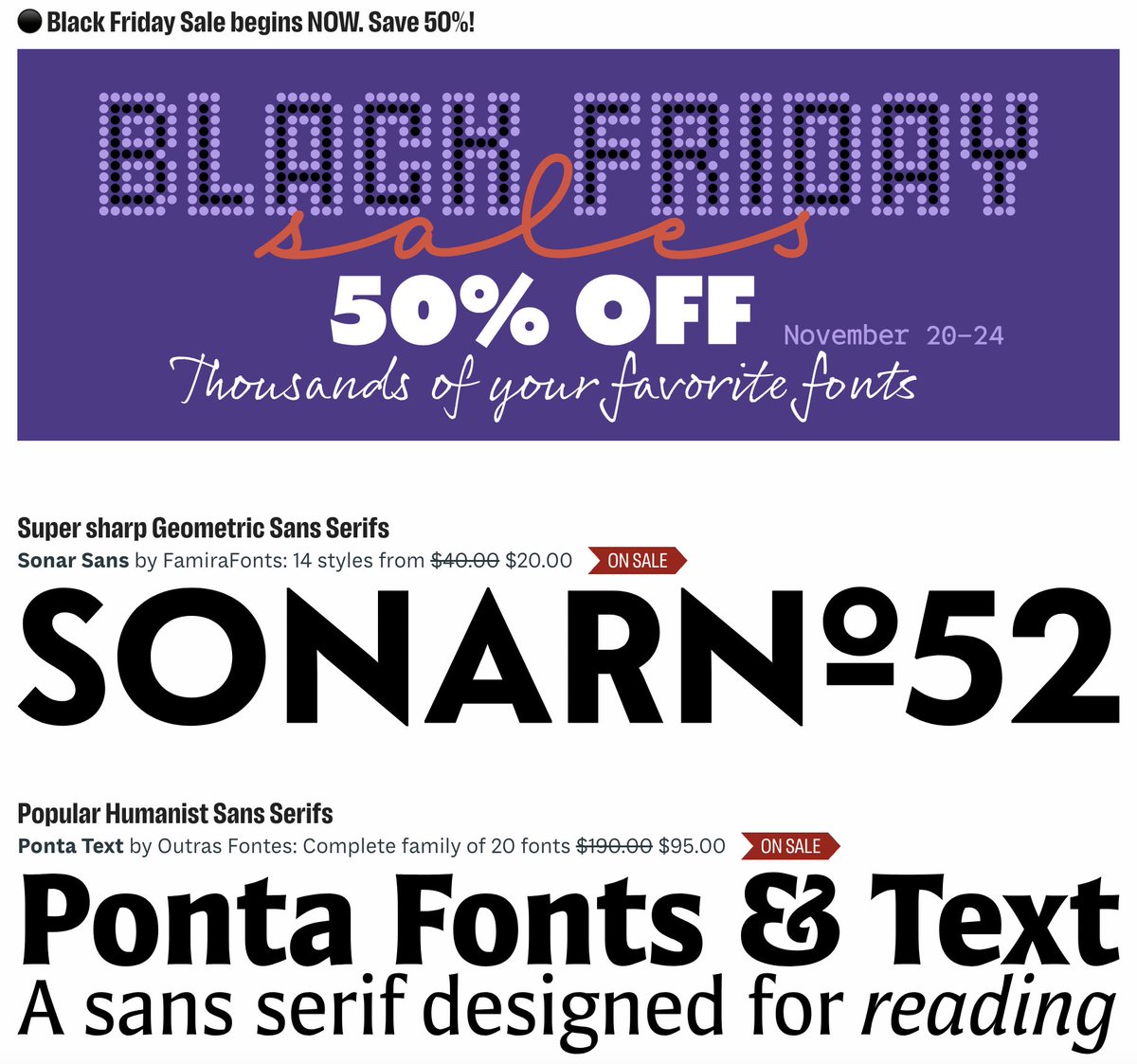 The cream of independent type foundries in one handy place and with a big 50% sale until tomorrow night. What’s not to like? Don’t miss out. fonts.ilovetypography.com/fonts/london-t… @ilovetypography #typography