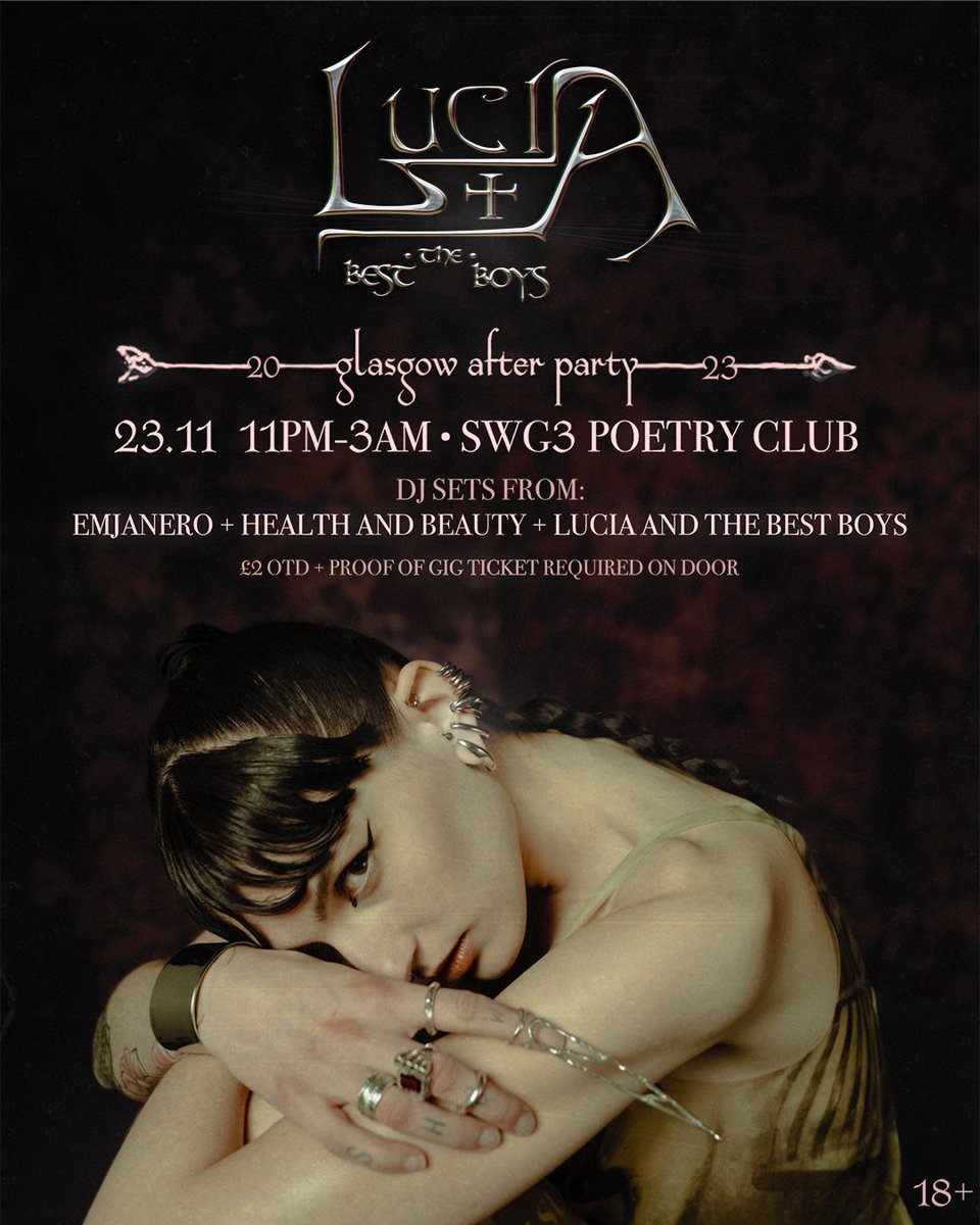 Glasgow after party show this evening at Poetry Club @SWG3glasgow with some of our favourites! See you there x