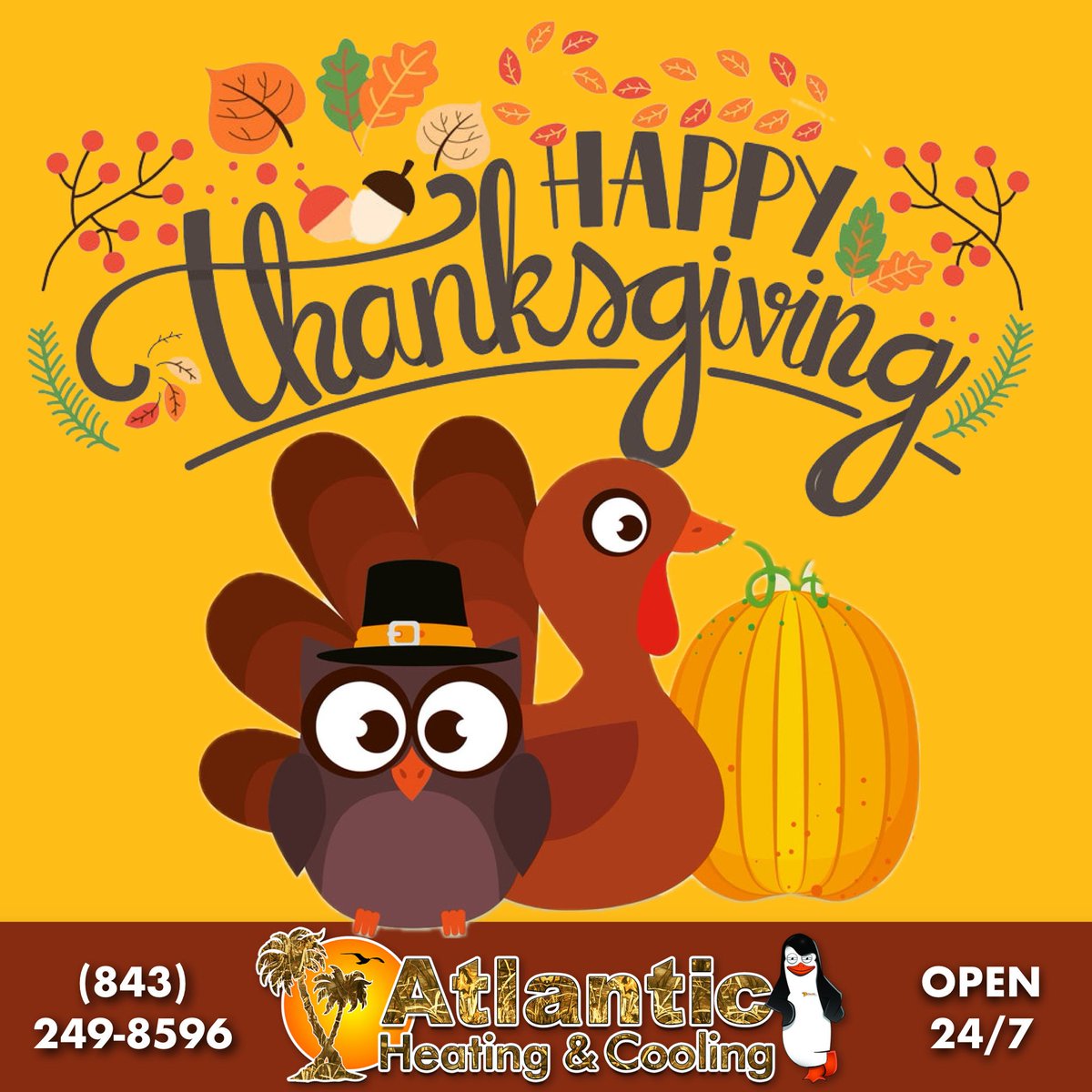 From all of us at Atlantic Heating & Cooling, we wish you a Blessed and Happy Thanksgiving!💛
🍁
atlanticheatingandcooling.com
🍁
#HappyThanksgiving #HVAC #MyrtleBeach #NorthMyrtleBeach #CalabashNC #SouthportNC #Shallotte #LittleRiverSC #PawleysIsland #MurrellsInlet