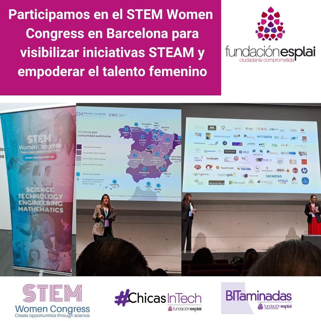 Participamos en el STEM Women Congress <a href="/StemwomenEurope/">stemwomen.eu</a> en #Barcelona⭐️#SWC2023 para visibilizar iniciativas #STEAM y empoderar el talento femenino. Hemos participado en el informe anual, que visibiliza iniciativas STEAM #StemWomen #Stem #Talent <a href="/Esade/">Esade</a> #ChicasInTech #BITaminadas