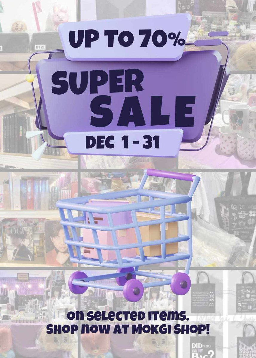 Looking for gifts this Christmas? Check our Yearend Sale from Dec.1 to 31 Up to 70% Off on selected merchandise.💜