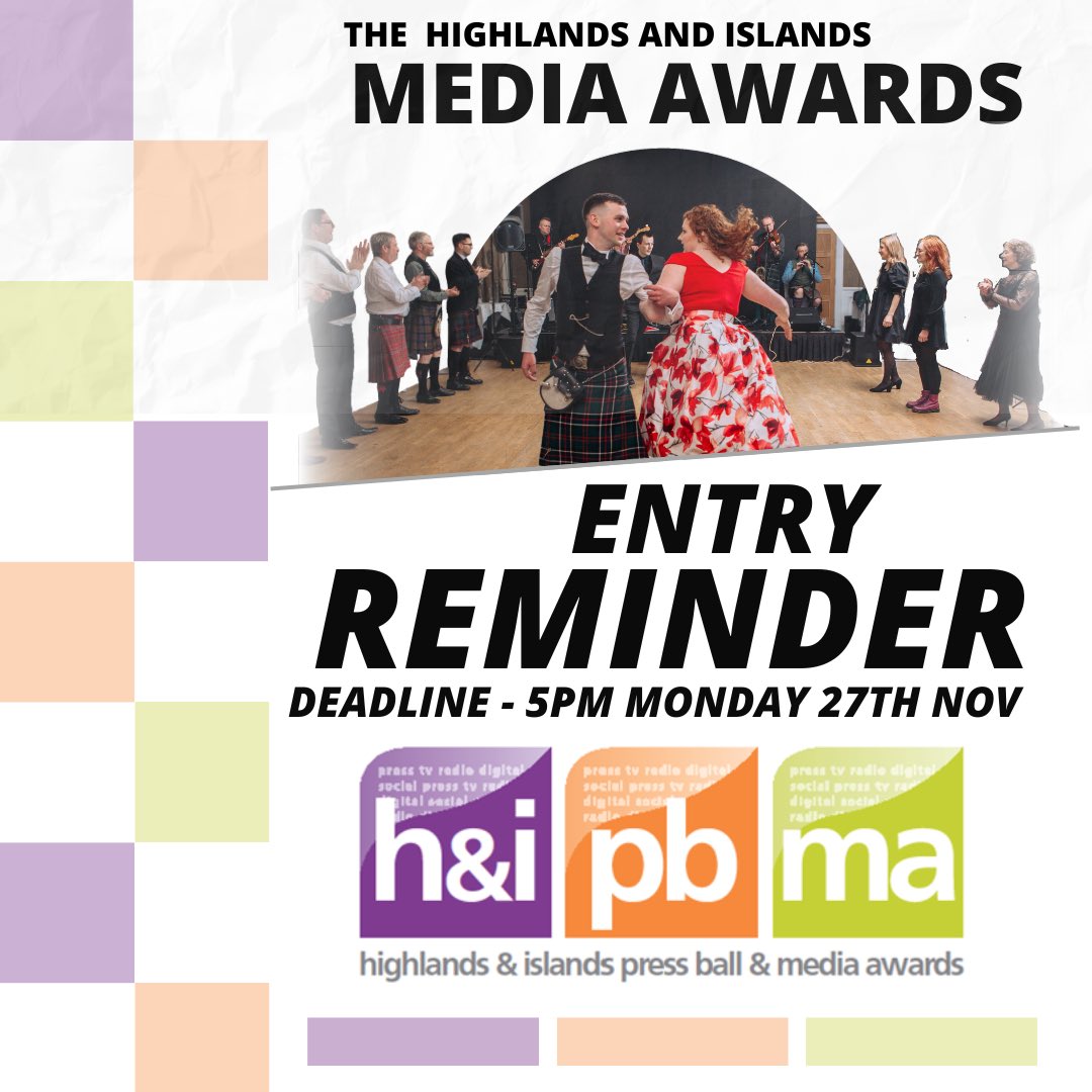 A reminder that our deadline to enter the media awards is 27th of November at 5pm.
 
Here a link to our website where you can get our entry details:
pressball.info/how-to-enter
 
#HIPBMA2024