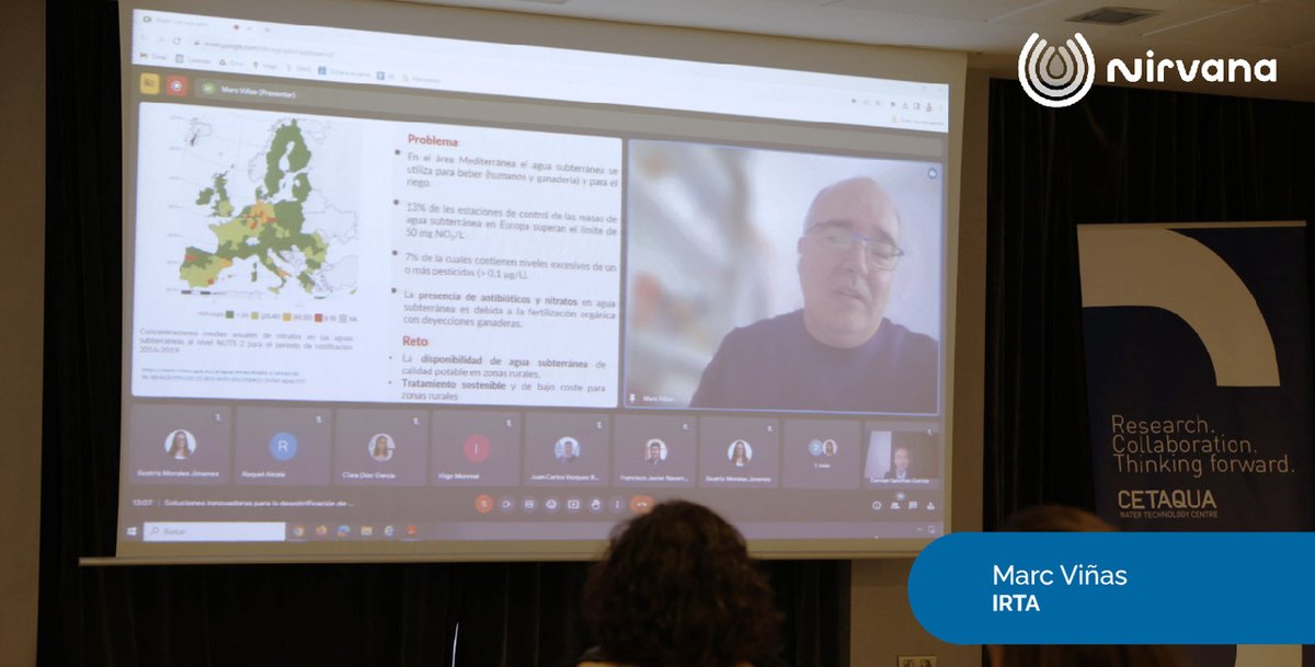 CETAQUA's tweet photo. Marc Viñas (@MVinasmicro), investigador del @irtacat, ha presentado el proyecto #LIFESpot: "Su fin es demostrar la efectividad de soluciones verdes para la atenuación de nitratos, pesticidas y antibióticos en #aguassubterráneas para obtener agua de consumo en zonas rurales"💧 https://t.co/wNRDZX2q7G