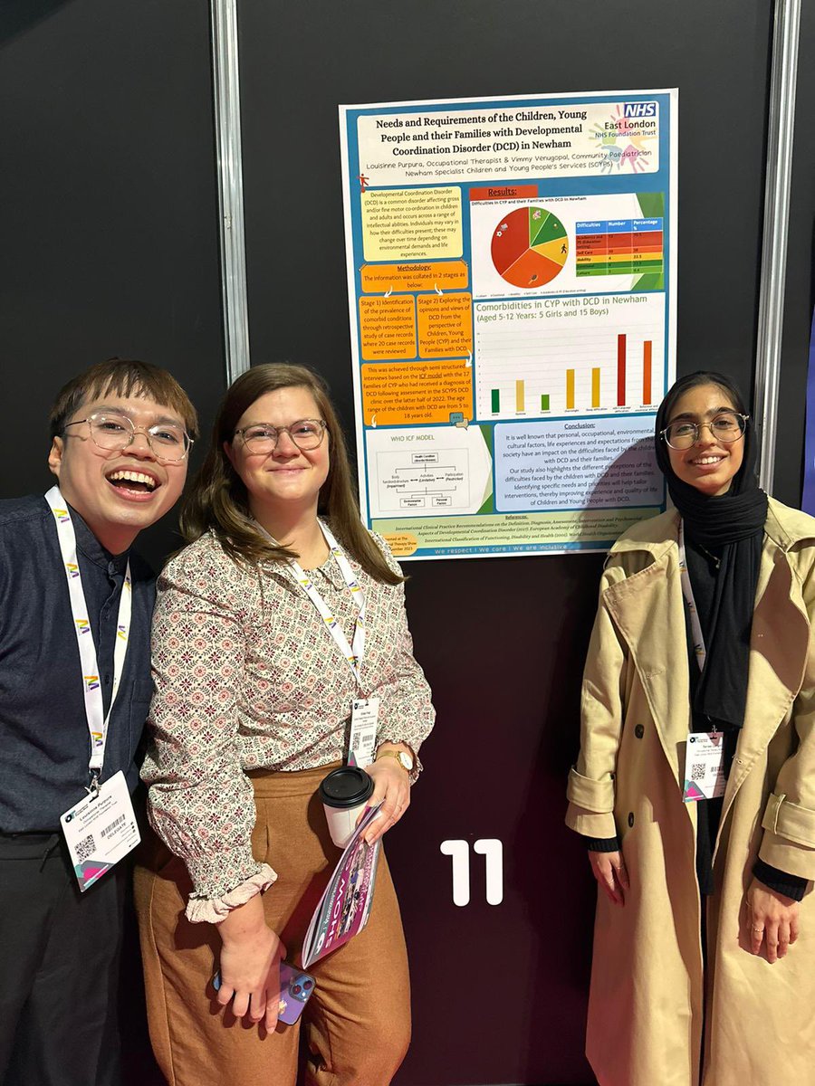 Just brilliant to see my wonderful colleagues Louis &amp; Sanaa from <a href="/ELFT_childrenOT/">ELFT Children’s OT</a> presenting their work in exploring the needs of CYP with DCD. Unbelievable work has gone into creating this pathway &amp; they are now trialling a football intervention! #theotshow2023