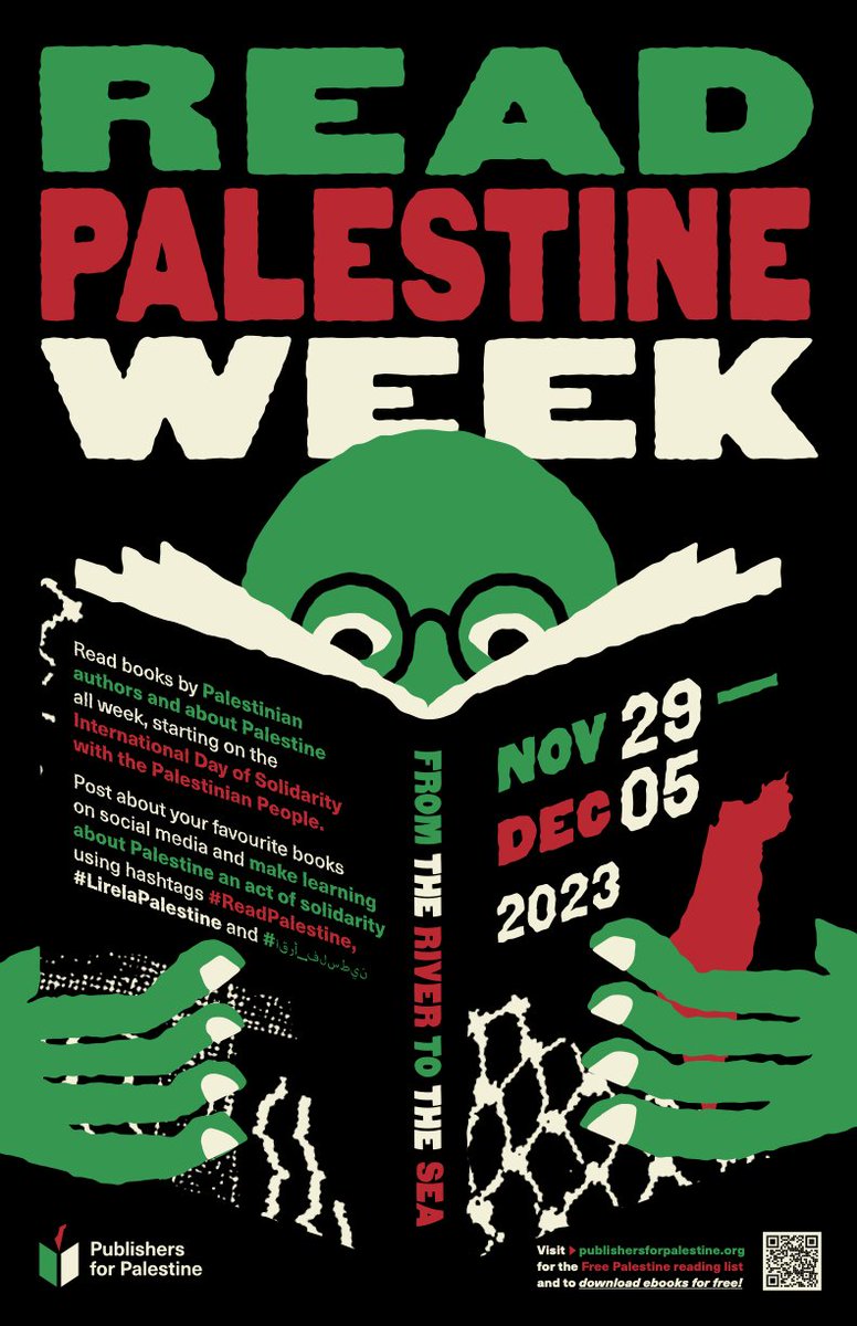 Tine_Lavent's tweet photo. To encourage the spread of #ReadPalestine, participating publishers will be offering one of their e-book titles for free download from November 29 to December 5, on this website: https://t.co/0HOD0kUK70 https://t.co/9bZ8pEPRHc