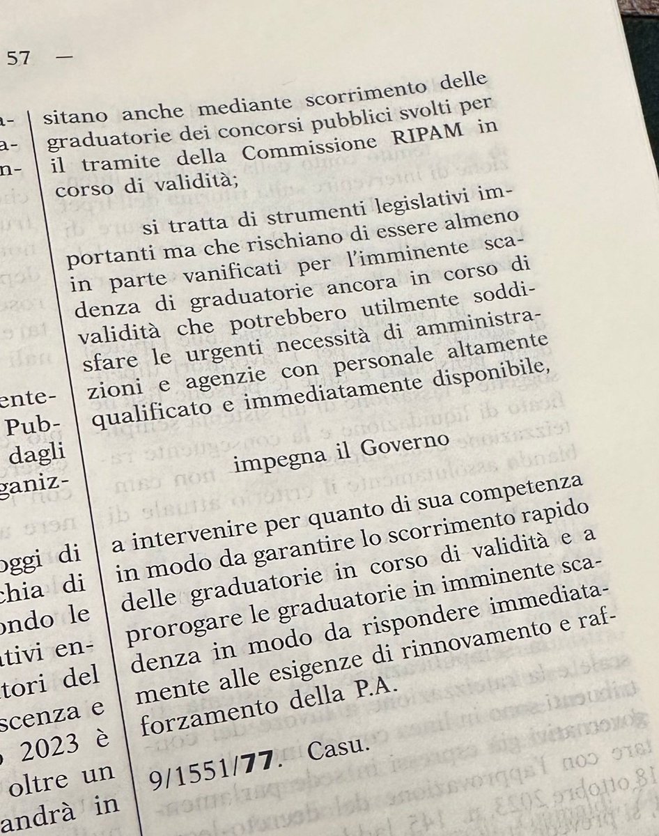 La Maggioranza che sostiene il Governo Meloni ha appena votato contro lo scorrimento immediato delle graduatorie e la proroga necessaria a garantire subito il rinnovamento della Pubblica Amministrazione. Grazie a tutto il Gruppo PD per aver sottoscritto l’ordine del giorno che ho