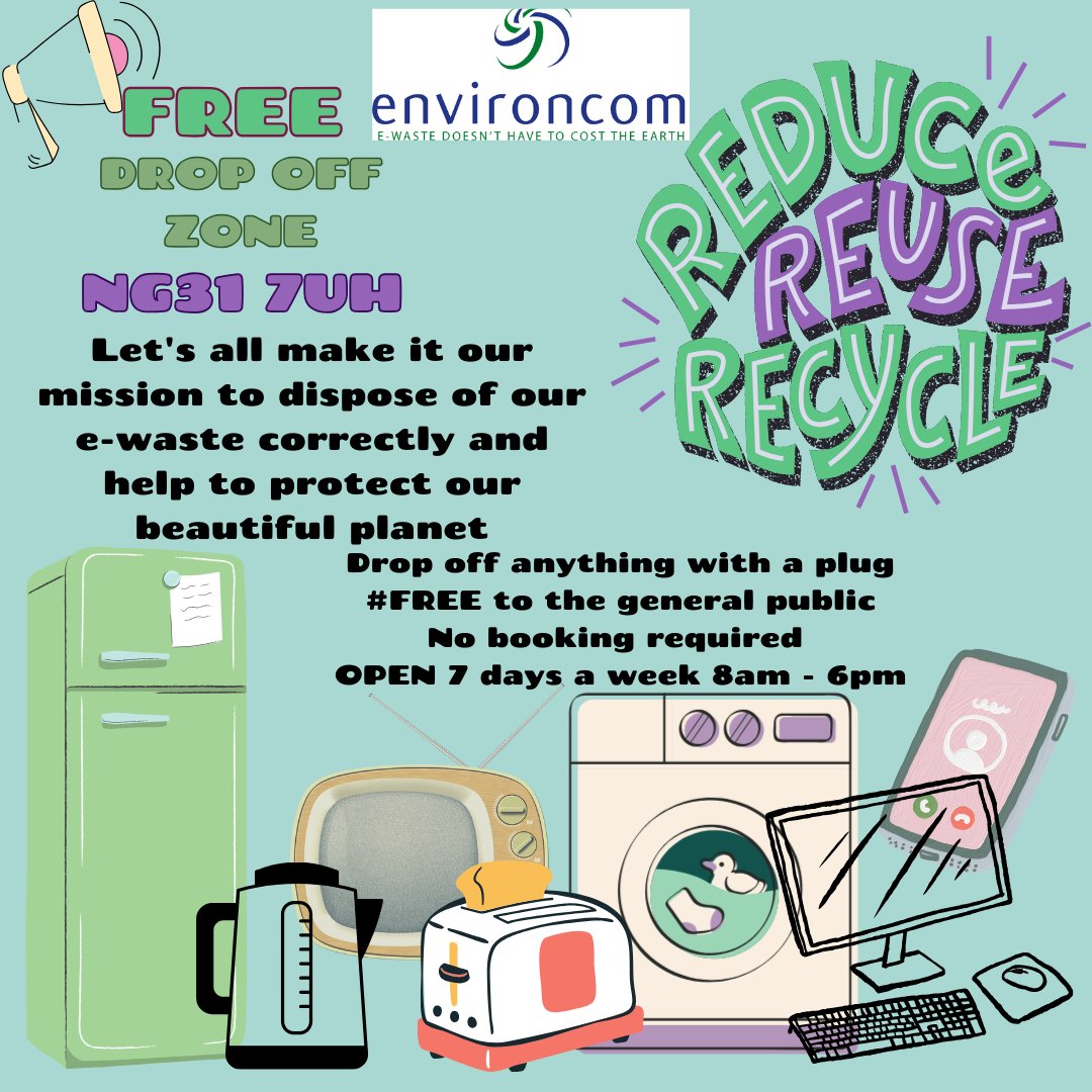Let's make it our mission to dispose of our e-waste correctly and help protect our planet...

#reducereuserecycle #environcomenglandltd #e-waste