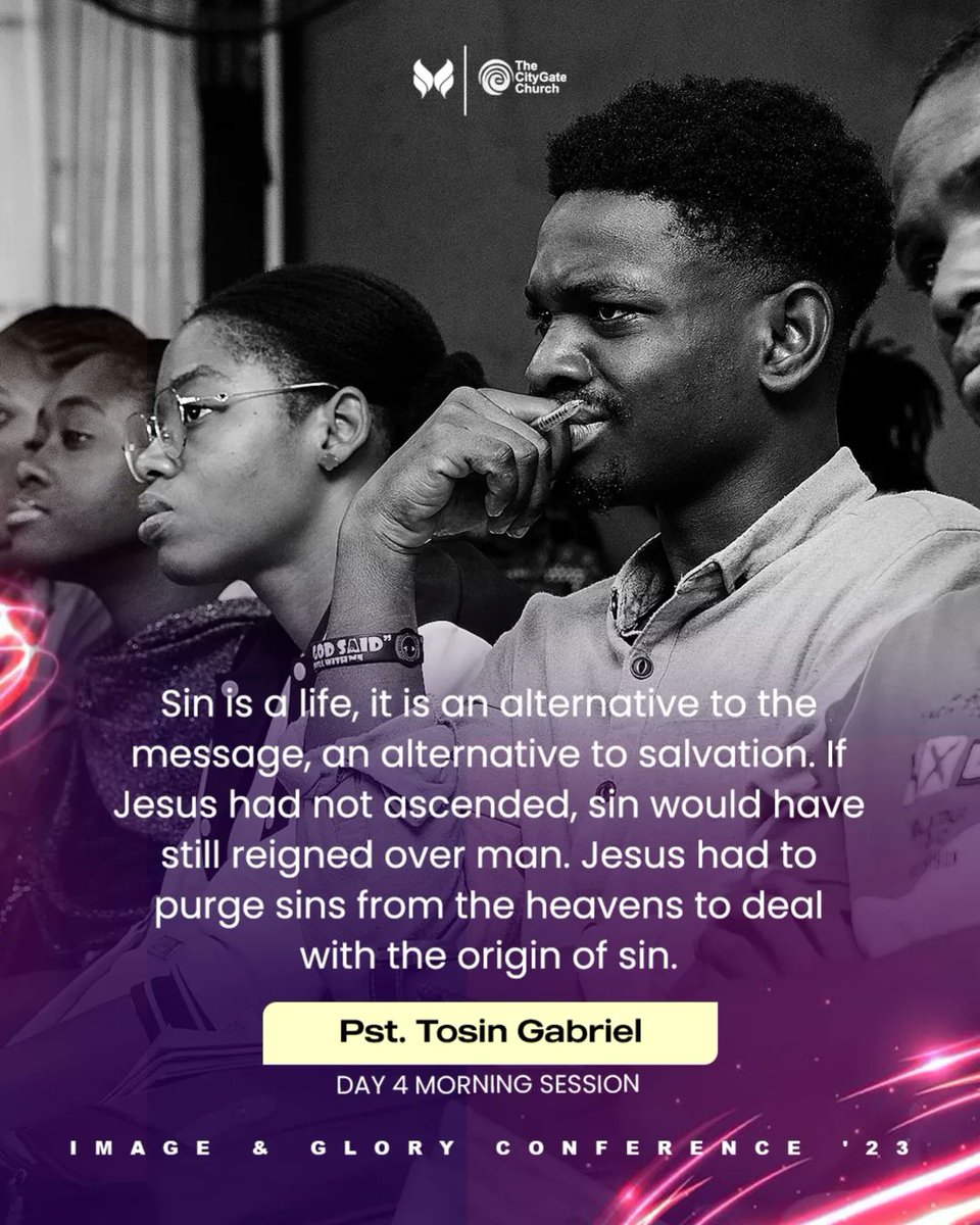 dcitygatechurch's tweet photo. MINISTRATION EXCERPTS

Jesus has solved the sin problem. The glorified Christ is a proof that the problem of sin and death has been solved 

- Pst Tosin Gabriel 

#Day4MS
#IMGC23
#TheMessageandThePromise https://t.co/1lNd9SjXHI