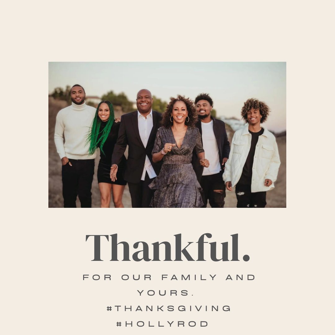 HollyRodFDN's tweet photo. Thankful. For our family and yours. #HollyRod #Thanksgiving 💙❤️🥰 @hollyrpeete @RodneyPeete9 https://t.co/YeQ9T3Rm6C