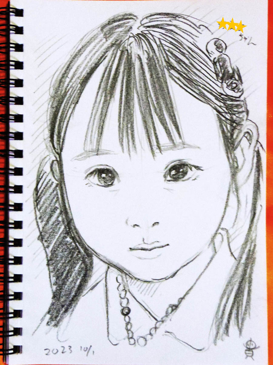 「サギヌマワンダーランド」でお描きした似顔絵を許可いただき掲載してます!✍️😊
こちらは女の子さん!
モデルさんのような魅力的な表情と視線を見せてくれました✨
透き通るような瞳が印象的でした。
#似顔絵 #鉛筆画 #宮前区