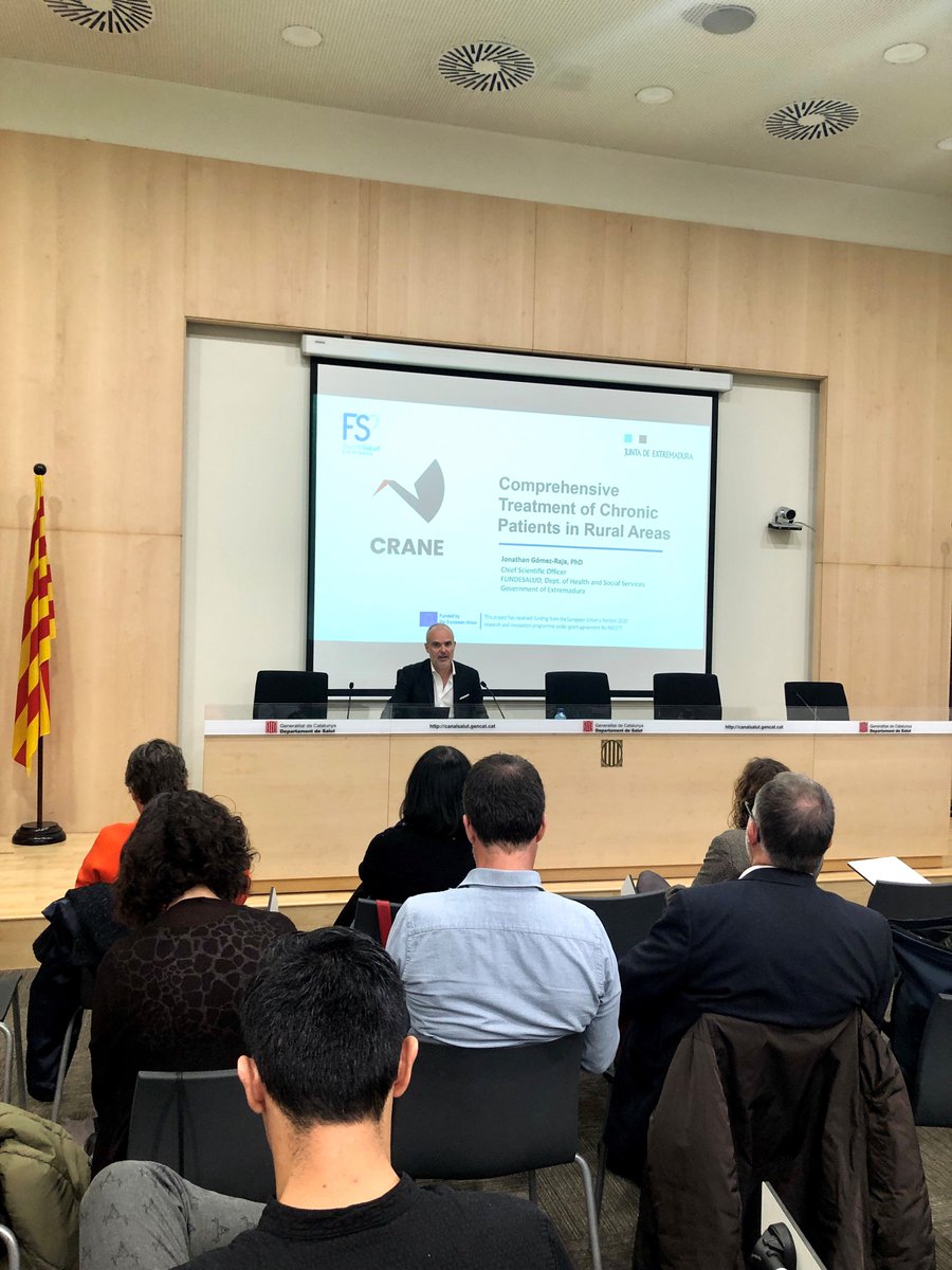 Jonathan Gomez-Raja 🟩⬜⬛ 🇪🇺 (@jgomezraja) on Twitter photo Presenting the <a href="/crane_pcp/">H2020Crane Project</a> project at the <a href="/ECHAlliance/">ECHAlliance: The Global Health Connector</a> #Health Procurement Thematic Innovation Ecosystem
✅ This is a PCP project funded by <a href="/EU_Commission/">European Commission</a> where we are building a new system for managing chronic diseases in rural areas
✅ More info: crane-pcp.eu Presenting the <a href="/crane_pcp/">H2020Crane Project</a> project at the <a href="/ECHAlliance/">ECHAlliance: The Global Health Connector</a> #Health Procurement Thematic Innovation Ecosystem
✅ This is a PCP project funded by <a href="/EU_Commission/">European Commission</a> where we are building a new system for managing chronic diseases in rural areas
✅ More info: crane-pcp.eu