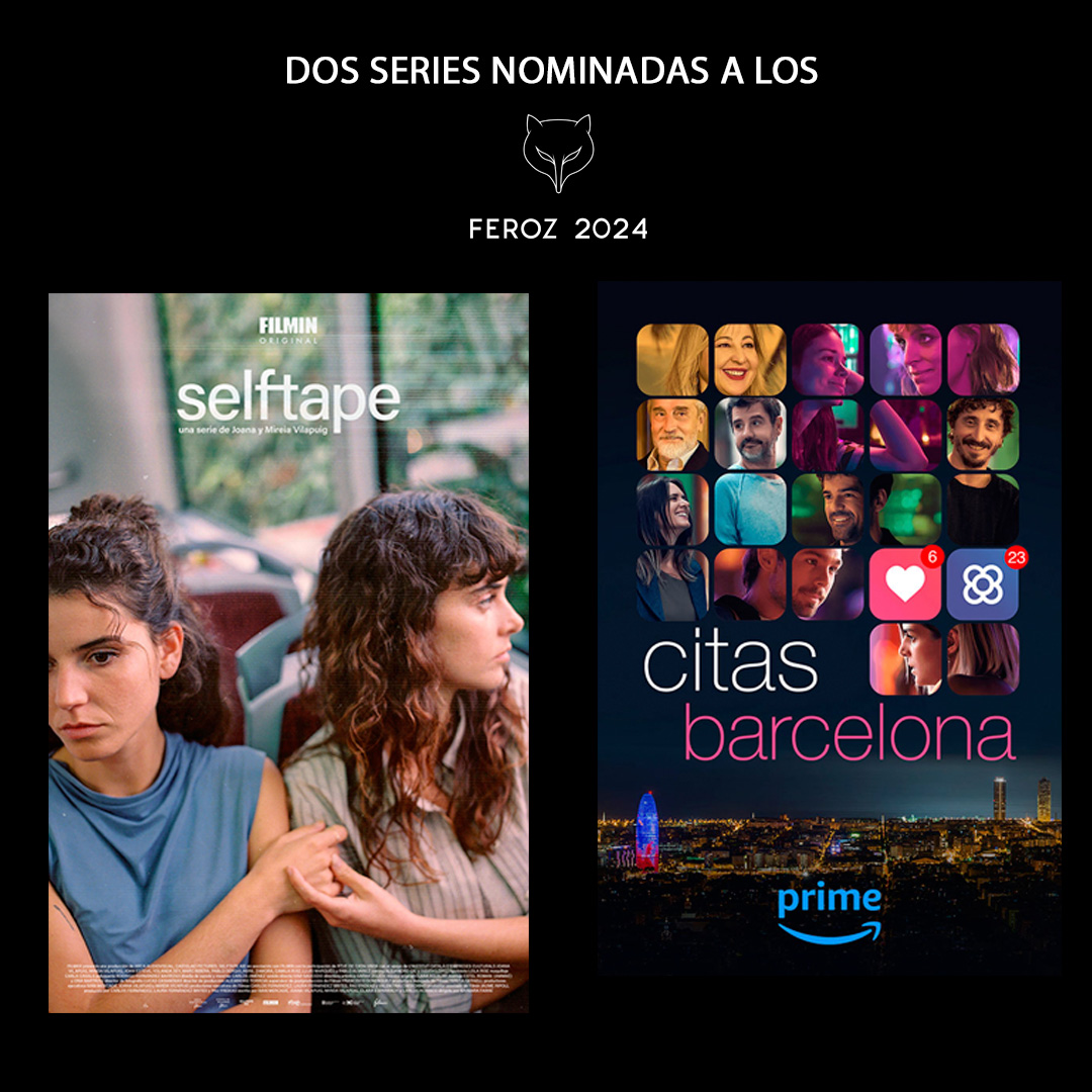 filmax's tweet photo. 🎉 ¡Nuestras dos series más recientes han sido nominadas a los #Feroz2024! 🎉

📺 #Selftape está disponible en @Filmin.
📺 #CitasBarcelona está disponible en @PrimeVideoES y @som3cat 

Enhorabuena a todo el equipo de ambas producciones. 👏 https://t.co/WknPfD4lyo