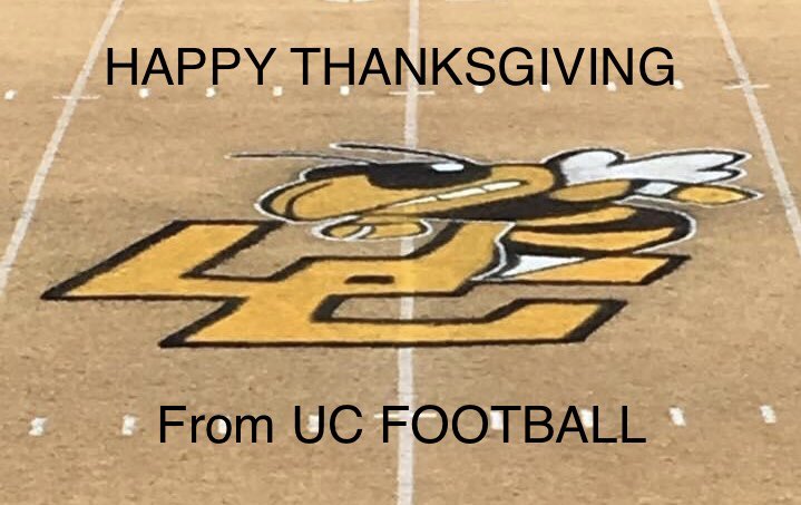 Happy Thanksgiving from UC Football! We hope that everyone enjoys their day spending time with family and friends. #UCHome