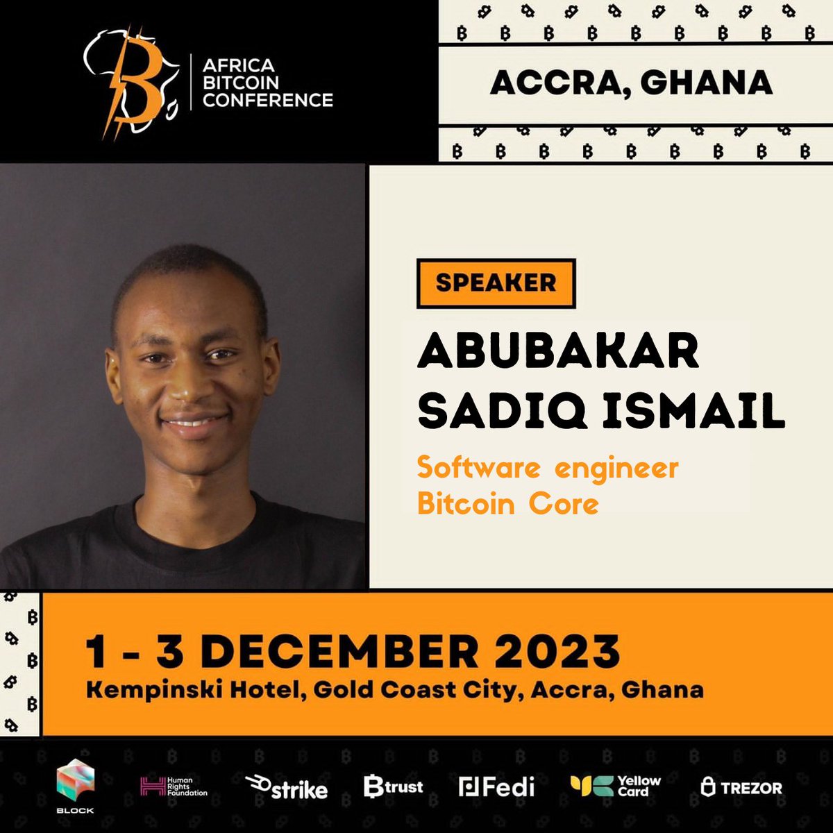 We are pleased to announce that Abubakar Sadiq Ismail will be one of the  speakers at the upcoming Africa #Bitcoin Conference. Abubakar is a Nigerian  software engineer with three years of experience
