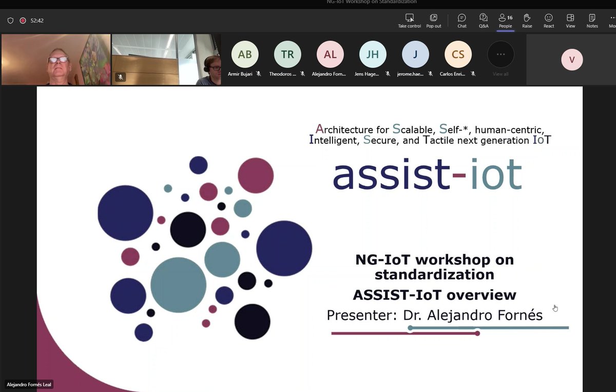 AssistIot's tweet image. #LearnaboutASSISTIoT: Alejandro Fornés Leal and Zbigniew Kopertowski participated at the &quot;NG-IoT Workshop on Standardization&quot; which took place on 21st of November, giving insights on the standrdisation aspect of our project. 
@EU_CloudEdgeIoT @NGIoT4eu @hipeac