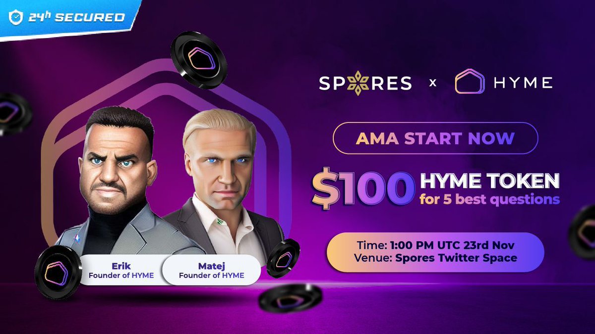 🔔𝐒𝐏𝐎𝐑𝐄𝐒 𝐱 @HymeNetwork 𝐀𝐌𝐀 - 𝐒𝐓𝐀𝐑𝐓 𝐍𝐎𝐖🔔 The discussion with Hyme is now LIVE! Let's have a sip, prepare your questions, and enjoy this moment with us 🥰 ⏰ Time: 1 PM UTC, 23rd Nov 🎯 Venue: twitter.com/i/spaces/1mnGe… 👤 Featured Guests: 🟠Matej - Founders of…