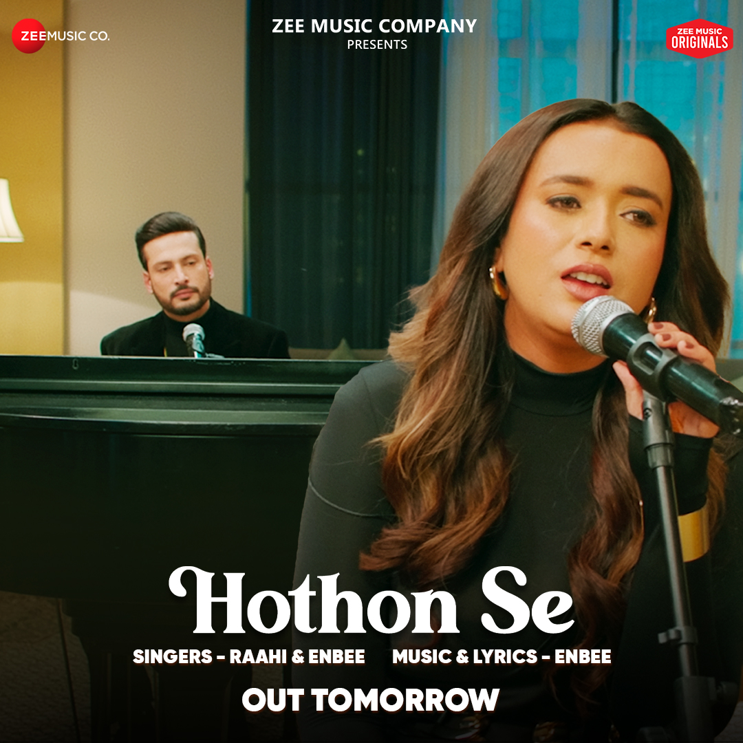 ZeeMusicCompany's tweet photo. #HothonSe will arrive tomorrow to stay in our hearts and playlists! Stay tuned! 

#ZeeMusicOriginals  #Enbee  #Raahi  @anuragbedi https://t.co/003MrXoVmf
