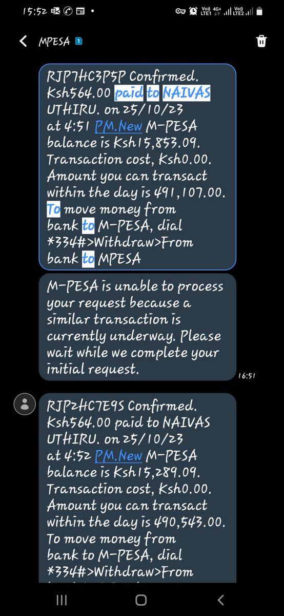 Tobiko_SN's tweet photo. @naivas_kenya I erroneously made a payment twice at your store in UTHIRU on October 25th 2023. Your attendant at the customer care desk indicated that the reversal will be done within 24hrs. Still waiting https://t.co/mZ6s3bBJE6